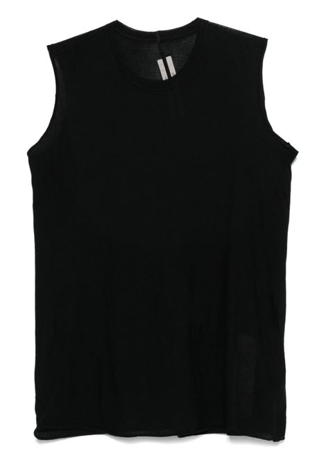 Black organic-cotton tank top Rick owens - men RICK OWENS | RU01E5151UC09